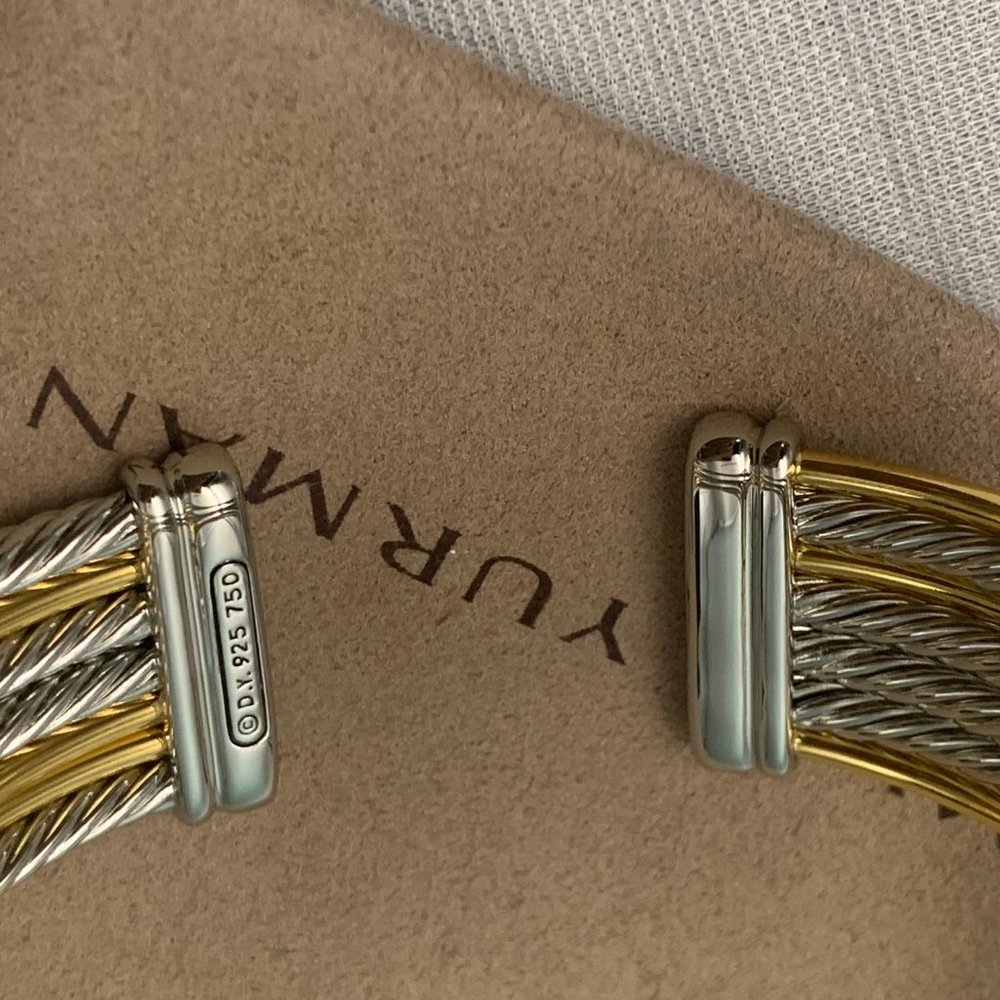 Multi thread open Sterling Silver Bracelet - Picture 4 of 4